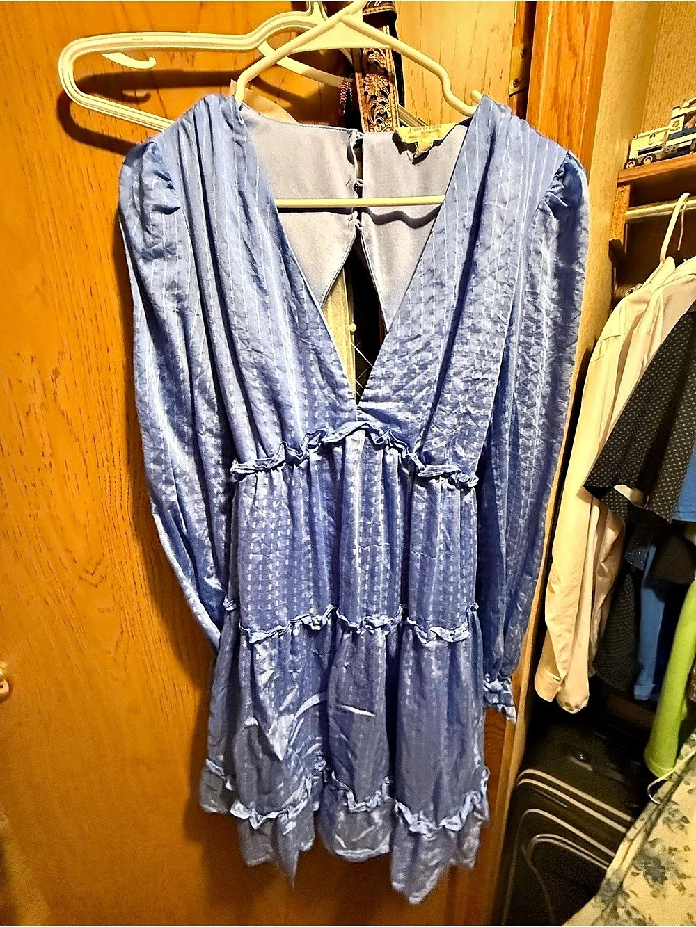 Peach Love Blue Mini Dress